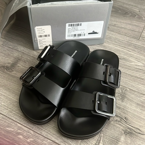 Balenciaga Mallorca sandal leather made in Italy size 37 excellent condition - Picture 1 of 4